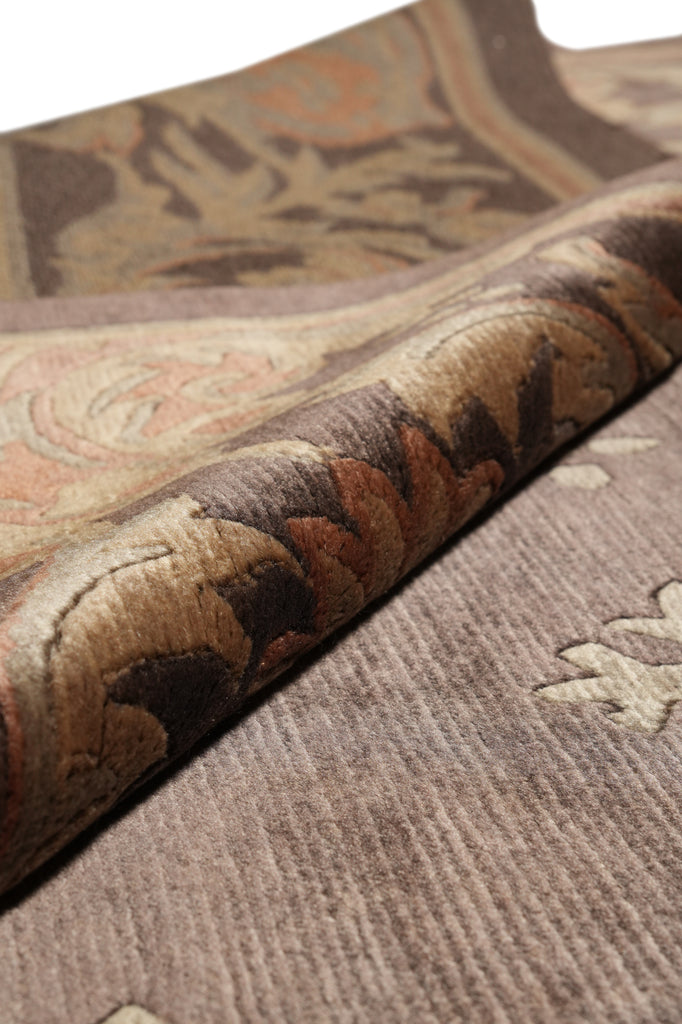 9 x 11.5 Modern French Transitional Handmade Rug Taup #PIX-13960