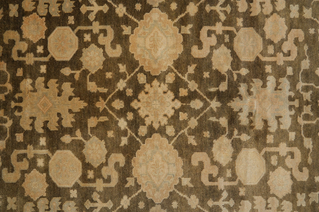 6 x 8.6 New Ziglar Chobi Peshawar Rug Dark Charcoal Green #PIX-26348