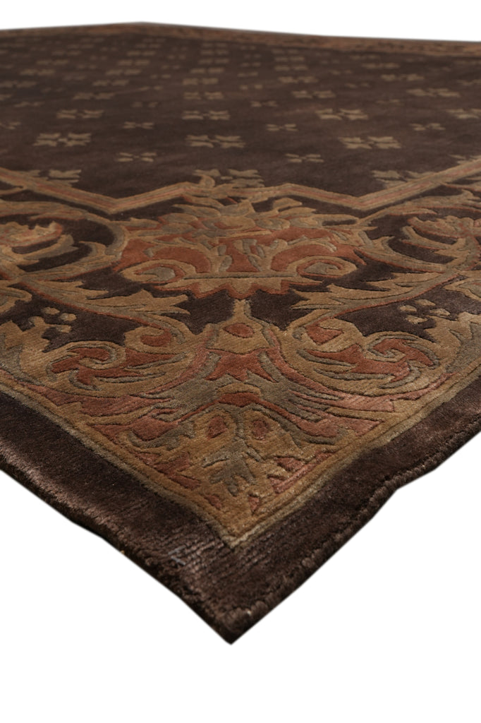 9 x 11.5 Modern French Transitional Handmade Rug Taup #PIX-13960