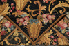 Load image into Gallery viewer, 8.8 x 11.8 Black French English Floral Needle Point Rug Sale #S10-1408
