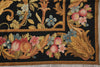 Load image into Gallery viewer, 8.8 x 11.8 Black French English Floral Needle Point Rug Sale #S10-1408