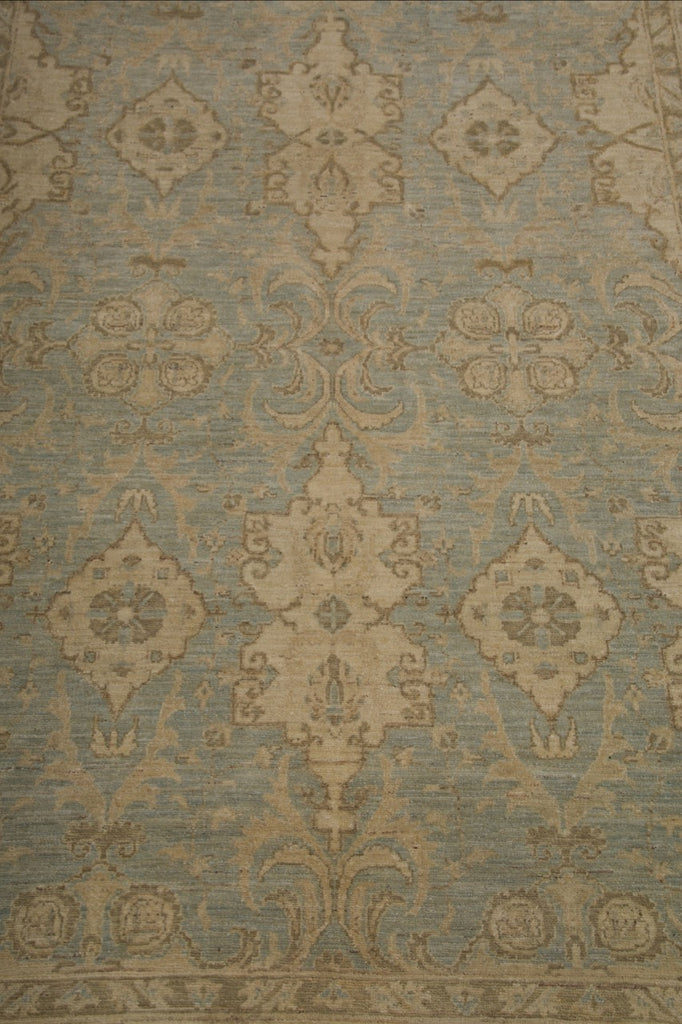 5.5 x 7.4 Light Teal Blue New Ziglar Hand-knotted  Rug Antique Reproduction  #B-77569