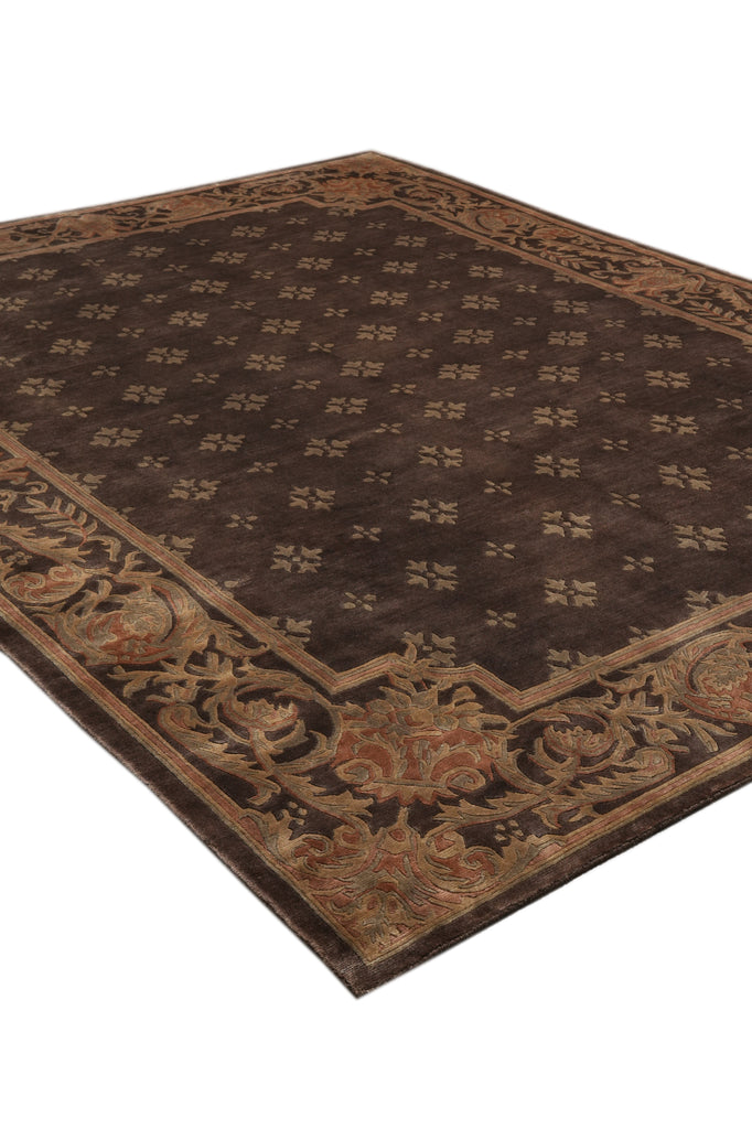 9 x 11.5 Modern French Transitional Handmade Rug Taup #PIX-13960