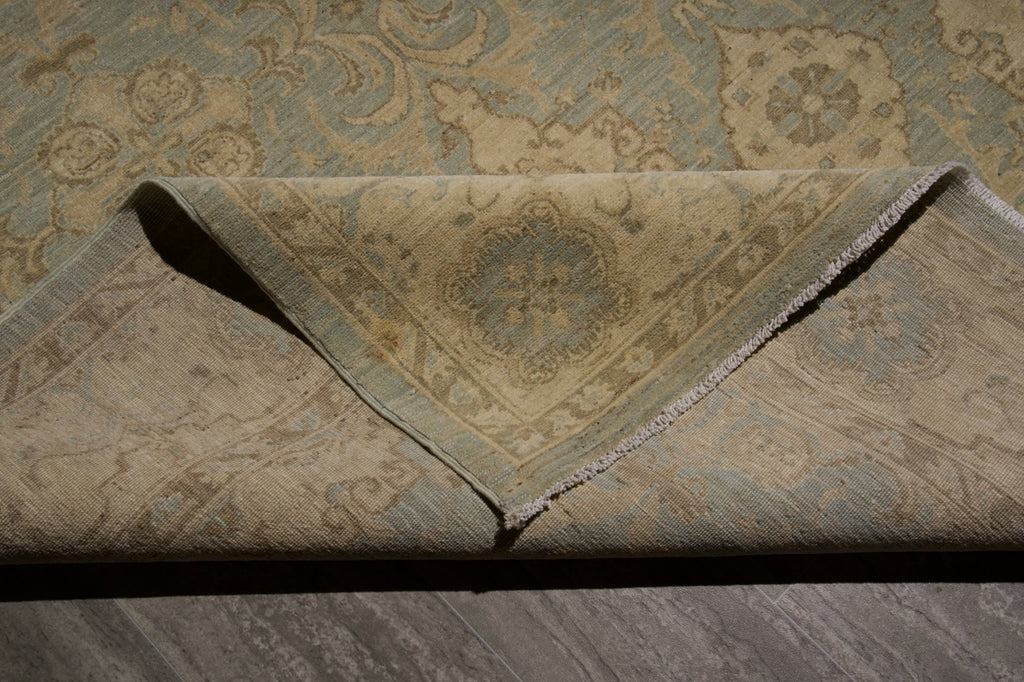 5.5 x 7.4 Light Teal Blue New Ziglar Hand-knotted  Rug Antique Reproduction  #B-77569