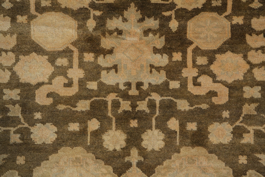6 x 8.6 New Ziglar Chobi Peshawar Rug Dark Charcoal Green #PIX-26348