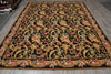 Load image into Gallery viewer, 8.8 x 11.8 Black French English Floral Needle Point Rug Sale #S10-1408