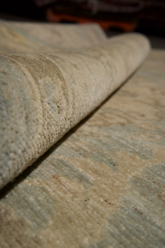 5.5 x 7.4 Light Teal Blue New Ziglar Hand-knotted  Rug Antique Reproduction  #B-77569