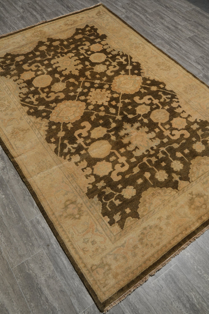 6 x 8.6 New Ziglar Chobi Peshawar Rug Dark Charcoal Green #PIX-26348