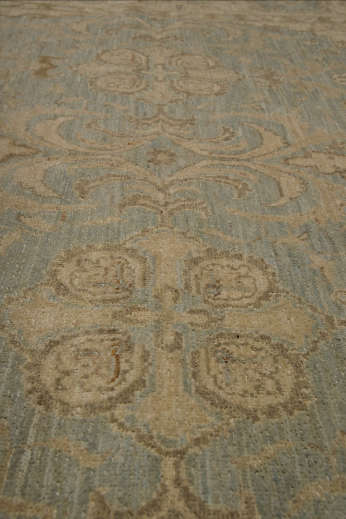 5.5 x 7.4 Light Teal Blue New Ziglar Hand-knotted  Rug Antique Reproduction  #B-77569