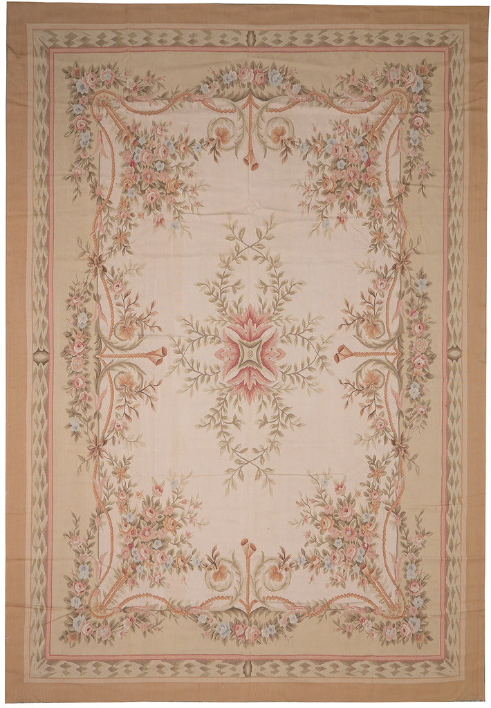 10 x 14 French Aubusson Flat Weave Rug Sale Clearance