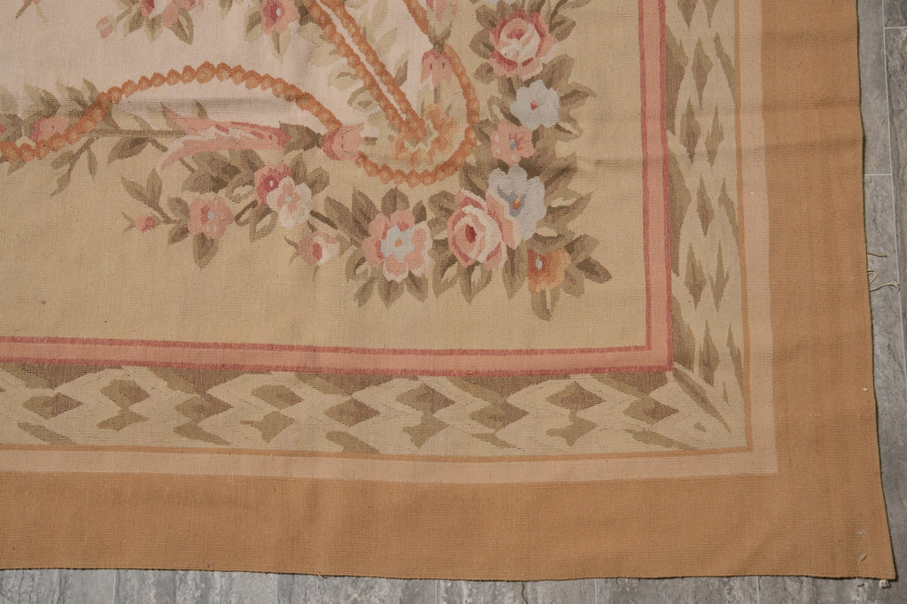 10 x 14 French Aubusson Flat Weave Rug Sale Clearance #B-78829