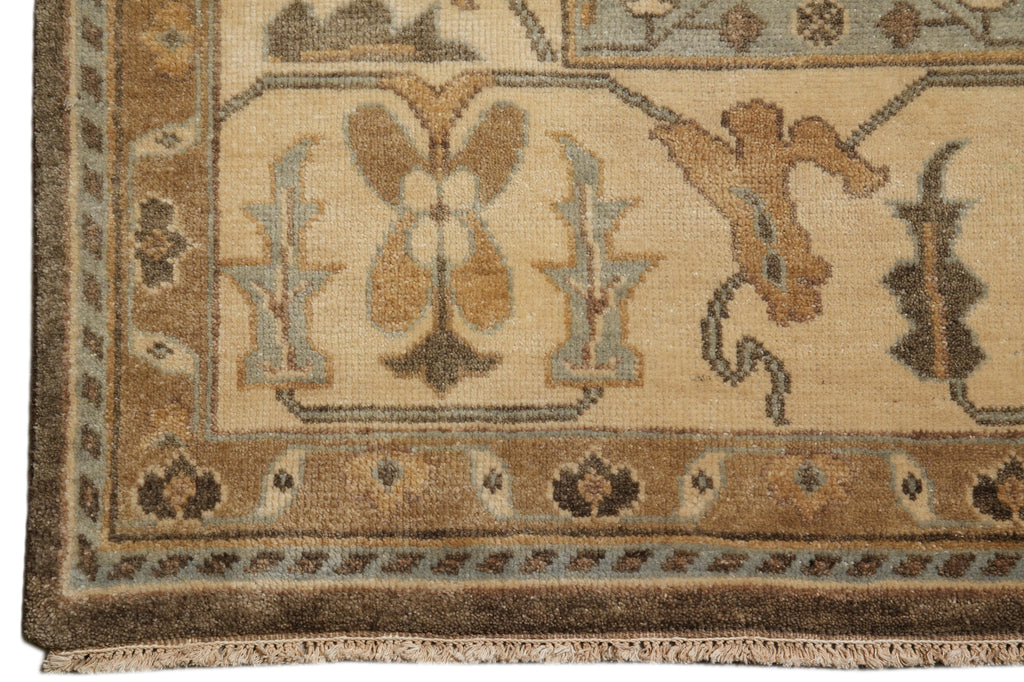 9.3 x 12.2 Natural Wool New Handmade Oushak Rug Neutral Brown #B-70744