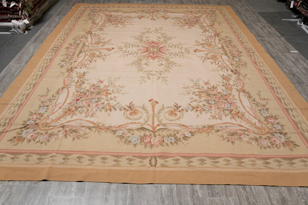 10 x 14 French Aubusson Flat Weave Rug Sale Clearance #B-78829