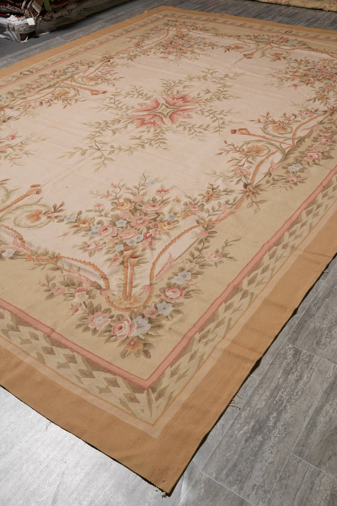10 x 14 French Aubusson Flat Weave Rug Sale Clearance #B-78829