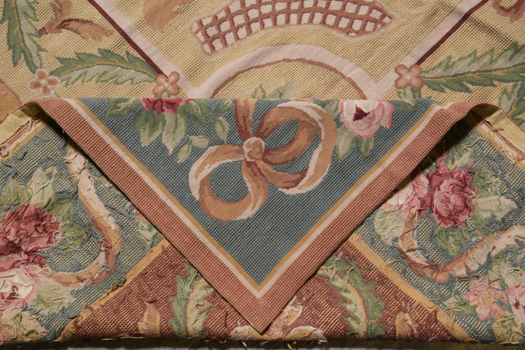 12 x 17.3 Aubusson Needlepoint Rug #PIX-5736