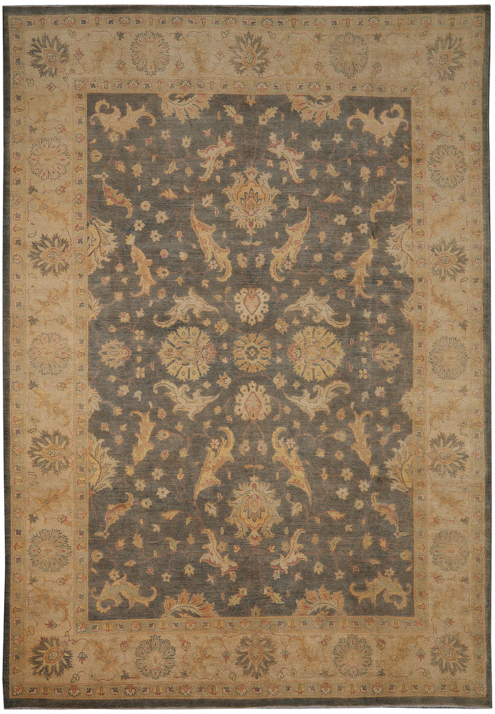 8.10 x 12 Neutral Colors Handmade Natural Wool Rug #PIX-25095