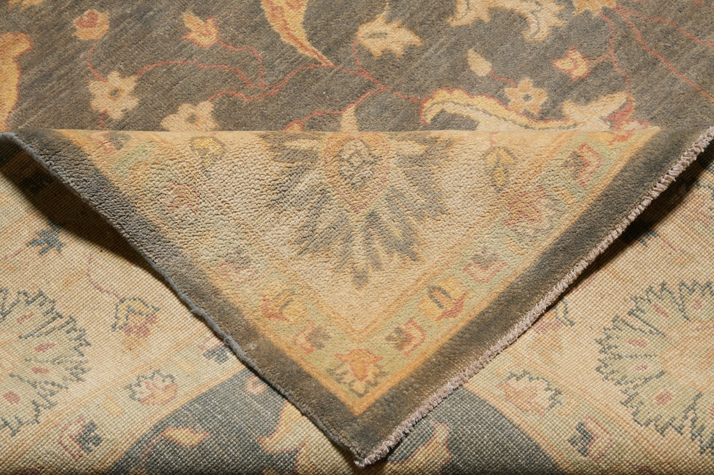 8.10 x 12 Neutral Colors Handmade Natural Wool Rug #PIX-25095