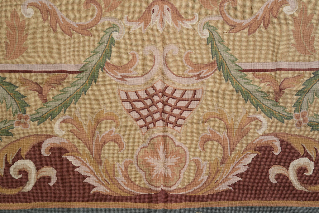 12 x 17.3 Aubusson Needlepoint Rug #PIX-5736