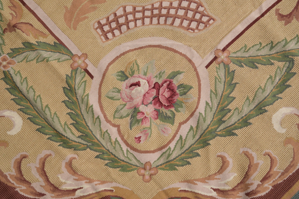12 x 17.3 Aubusson Needlepoint Rug #PIX-5736