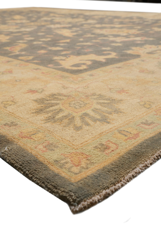 8.10 x 12 Neutral Colors Handmade Natural Wool Rug #PIX-25095