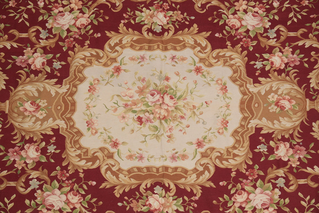10 x 14 French Aubusson Flat Weave Rug #PIX-5748