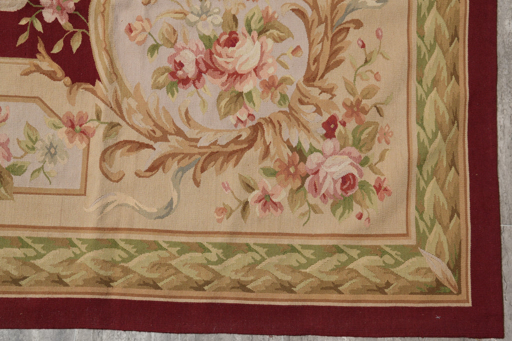 10 x 14 French Aubusson Flat Weave Rug #PIX-5748