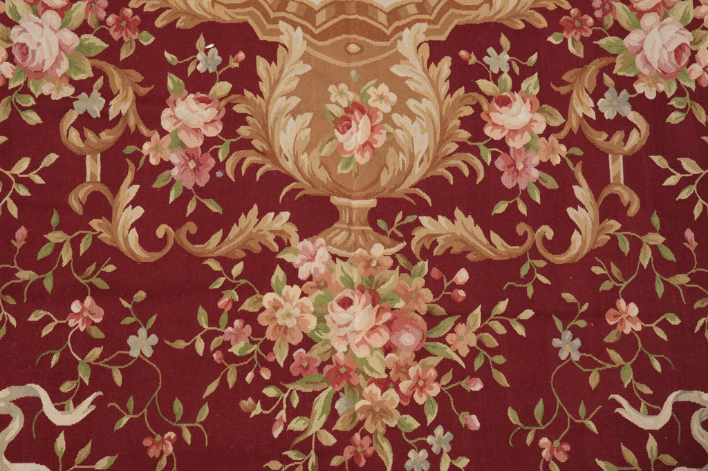 10 x 14 French Aubusson Flat Weave Rug #PIX-5748