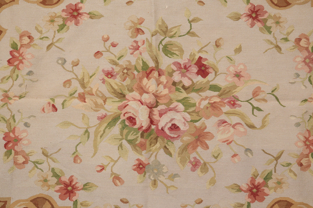 10 x 14 French Aubusson Flat Weave Rug #PIX-5748