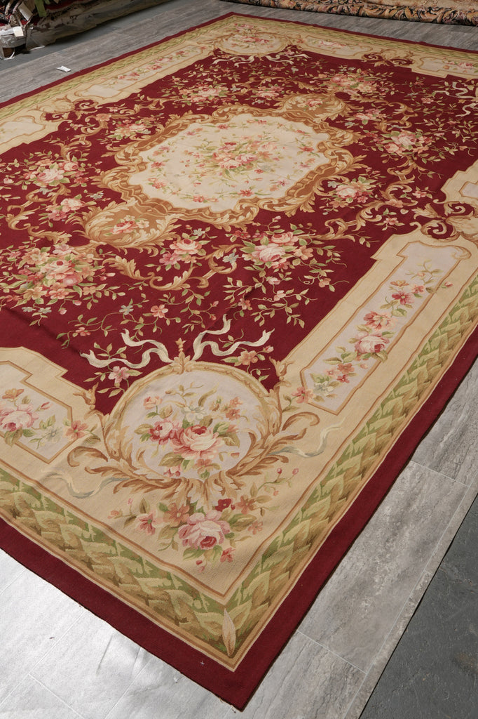 10 x 14 French Aubusson Flat Weave Rug #PIX-5748