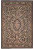 Load image into Gallery viewer, 10 x 14.4 Black Flat Aubusson Weave Rug Tapestry Carpet Unique
