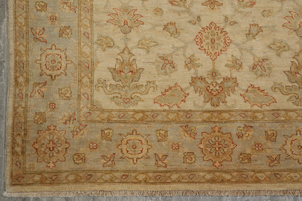 5.9 x 8 Neutral Peshawar Rug Soft Pattern #F-5769