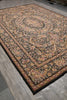 Load image into Gallery viewer, 10 x 14.4 Black Flat Aubusson Weave Rug Tapestry Carpet Unique #PIX-4683