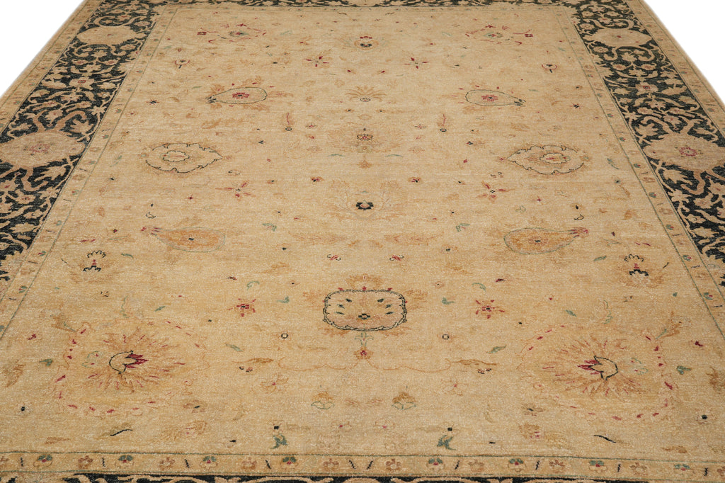 9 x 11.7 Transitional Handmade Agra Rug #PIX-804-77