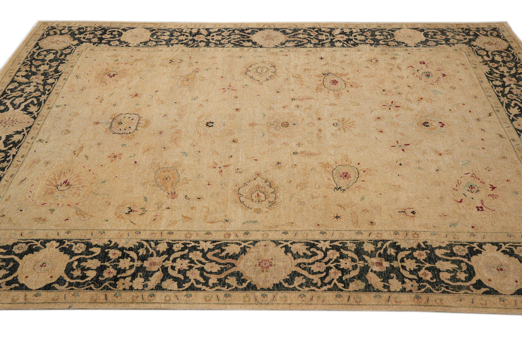 9 x 11.7 Transitional Handmade Agra Rug #PIX-804-77
