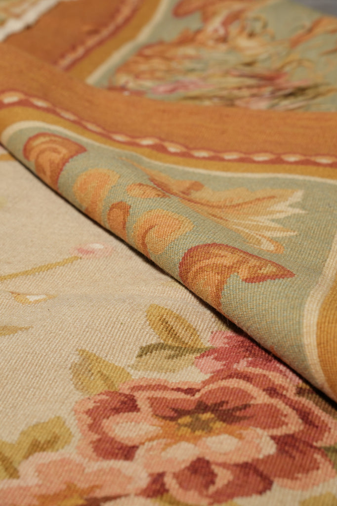 12 x 18 Fine Flat Aubusson Weave Rug Neutral Beauty #PIX-723