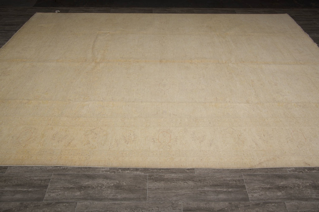 9.1 x 11.9 Neutral Warm Colors Ziglar Chobi Peshawar Rug #PIX-26984