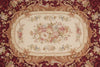 Load image into Gallery viewer, 10 x 14 FLAT WEAVE AUBUSSON RUG BURGUNDY #PIX-14905