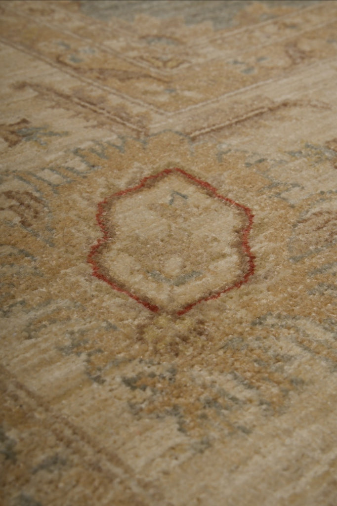 9.1 x 11.7 Natural Ziglar Chobi Peshawar Rug #PIX-29445