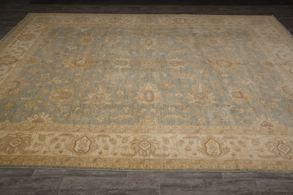 9.1 x 11.7 Natural Ziglar Chobi Peshawar Rug #PIX-29445