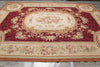 Load image into Gallery viewer, 10 x 14 FLAT WEAVE AUBUSSON RUG BURGUNDY #PIX-14905
