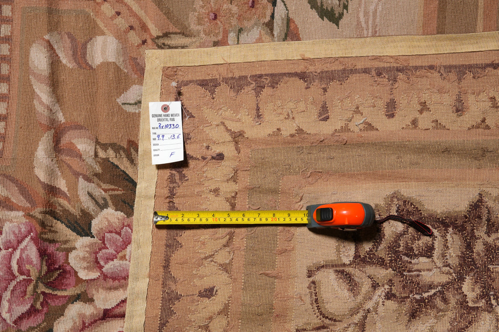 9.9 x 13.6 Fine FLAT WEAVE Aubusson Rug #PIX-10330