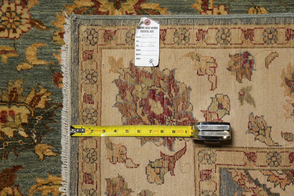 6 x 8.6 Light Blue Gold Quality Jaipur Rug #F-5706