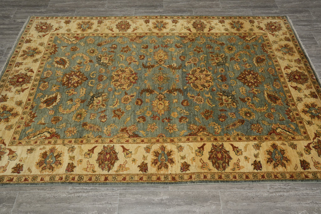 6 x 8.6 Light Blue Gold Quality Jaipur Rug #F-5706