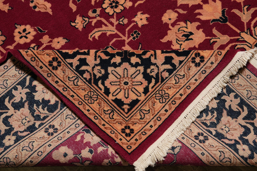 8.6 x 11.6 New Handmade Sarouk Rug Burgundy Black #PIX-1551