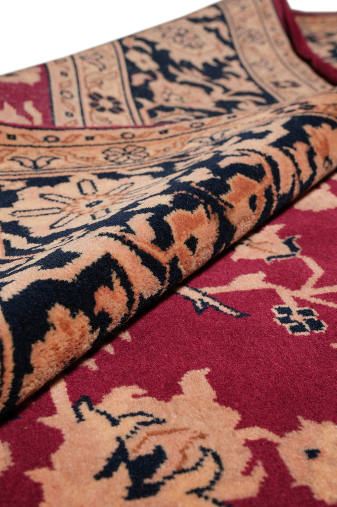 8.6 x 11.6 New Handmade Sarouk Rug Burgundy Black #PIX-1551