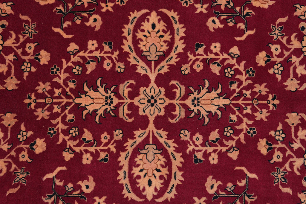 8.6 x 11.6 New Handmade Sarouk Rug Burgundy Black #PIX-1551