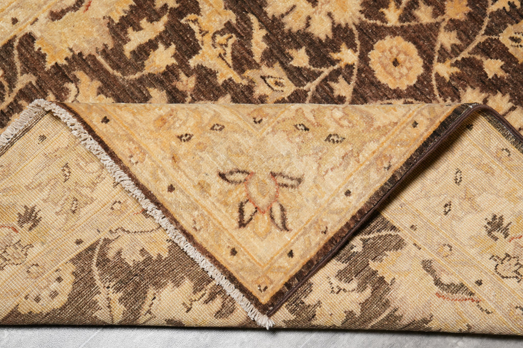 4 x 5.6 Brown Zigler Chobi Rug Natural Wool #PIX-25378