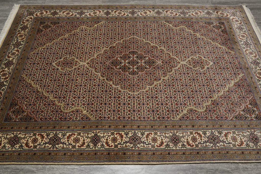 5.6 x 8 Tabriz Mahi Wool & Silk Rug #PIX-16787