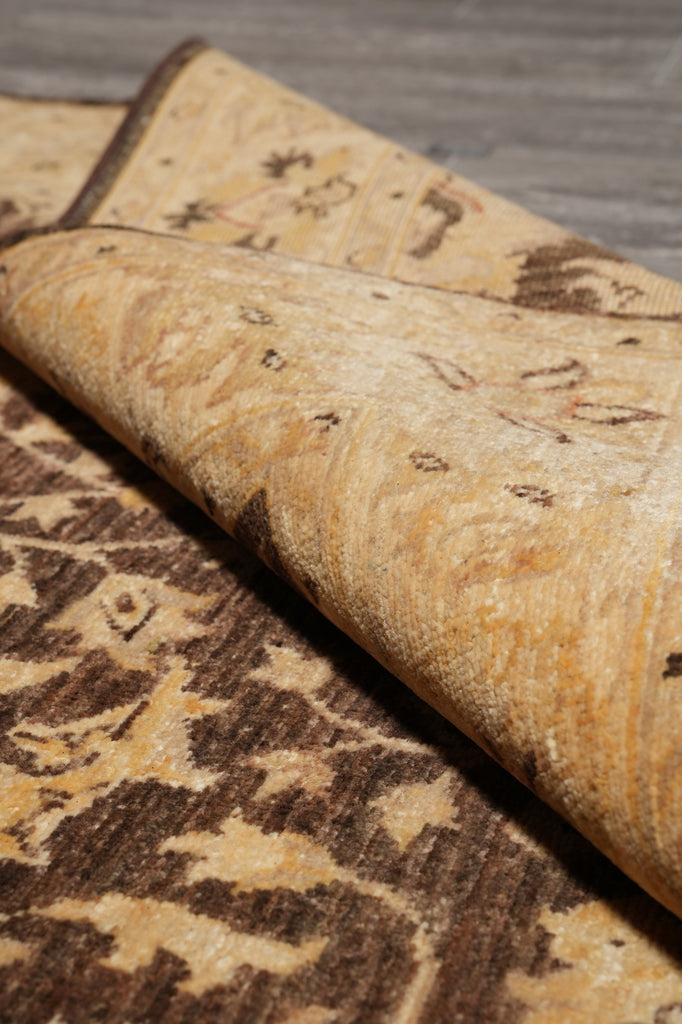 4 x 5.6 Brown Zigler Chobi Rug Natural Wool #PIX-25378