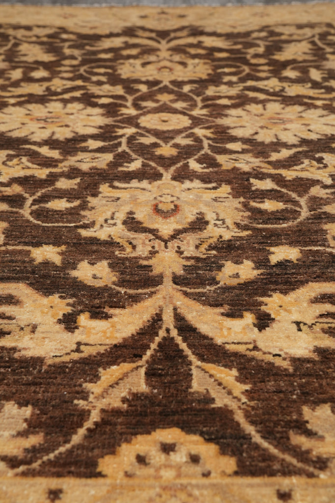 4 x 5.6 Brown Zigler Chobi Rug Natural Wool #PIX-25378